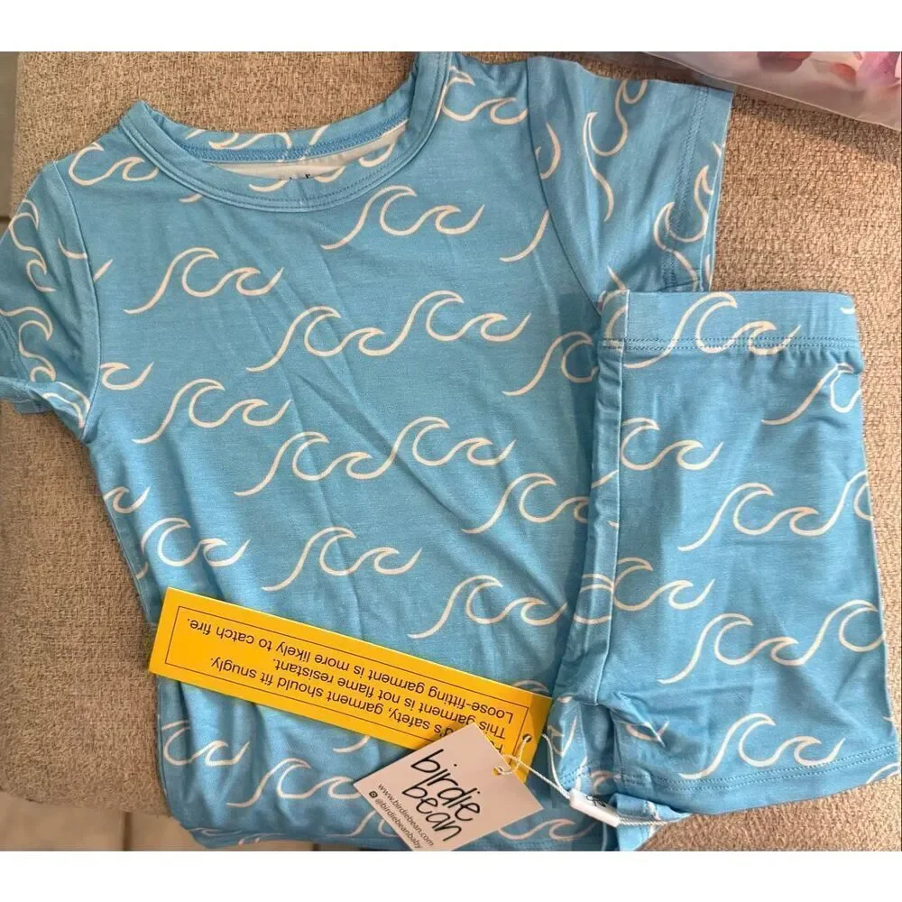 NWT Birdie Bean Bamboo Cove 2-Piece Short Pajama Set